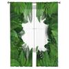Tropical Leaves Sheer Curtains For Living Room Window Transparent Voile Tulle Curtain Bedroom Drapes Home Decor