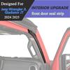 Front Door Waterproof Seals Rubber Strip For Jeep Wrangler JL Gladiator JT 2024 2025 Car Door Weatherstrip Parts Accessories