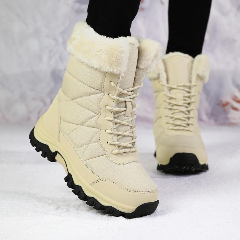 Women's High-Top Snow Boots - Warm Winter Cotton Shoes