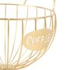 Coffee Pod Holder Iron Coffee Capsule Basket Bar Counter Organizer for Kitchen Office Desktop Gold