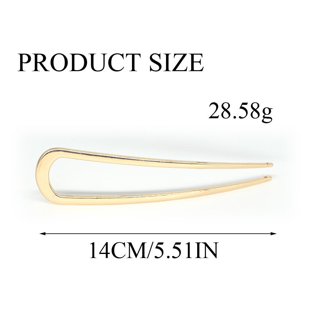 Cross-border Fashion U-shaped Alloy Hairpin for Modern Updos