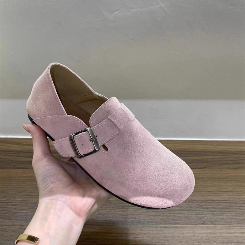 

Модные женские туфли SUOJIALUN 2024 Осень, плоская подошва, модный круглый носок, слипоны, женские повседневные лоферы, мягкий плоский каблук, уличные туфли-лодочки 35 розовый