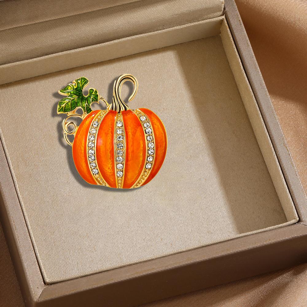

Halloween Pumpkin Brooch for Women All-season Universal Oil Dripping Badge Clothes Bag Scarf Accessories Brooch