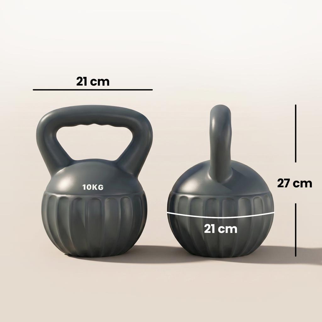 Kettlebell For Strength Training Kettle Bell With Non Slip Handle 10 Kg Grey