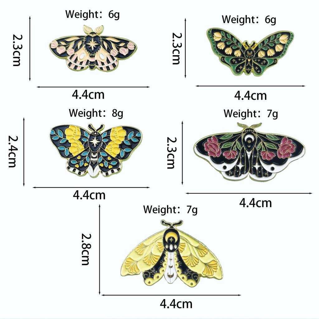 Creative Butterfly Brooch: Cartoon Insect Metal Badge with Oil Drip for Backpack and Clothing