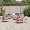 VidaXL Salon de jardin 9 pcs avec coussins sapin de douglas solide 3299517