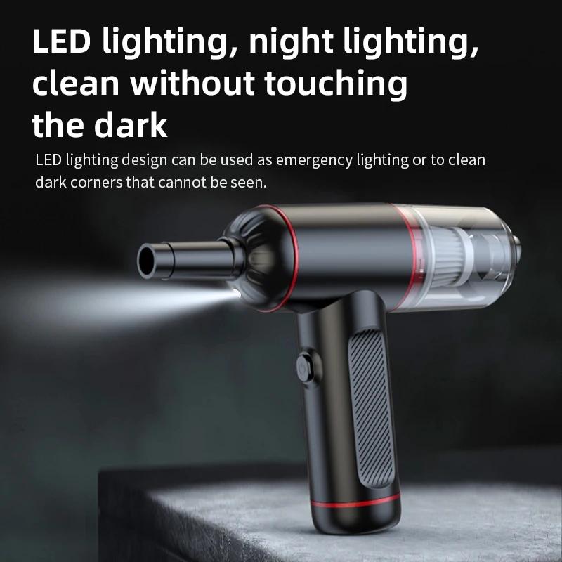 Car Wireless Vacuum Cleaner Strong Suction Handheld Wet Dry Auto Vacuum Dual Use Mini Cordless Auto Vacuum Cleaner For Car