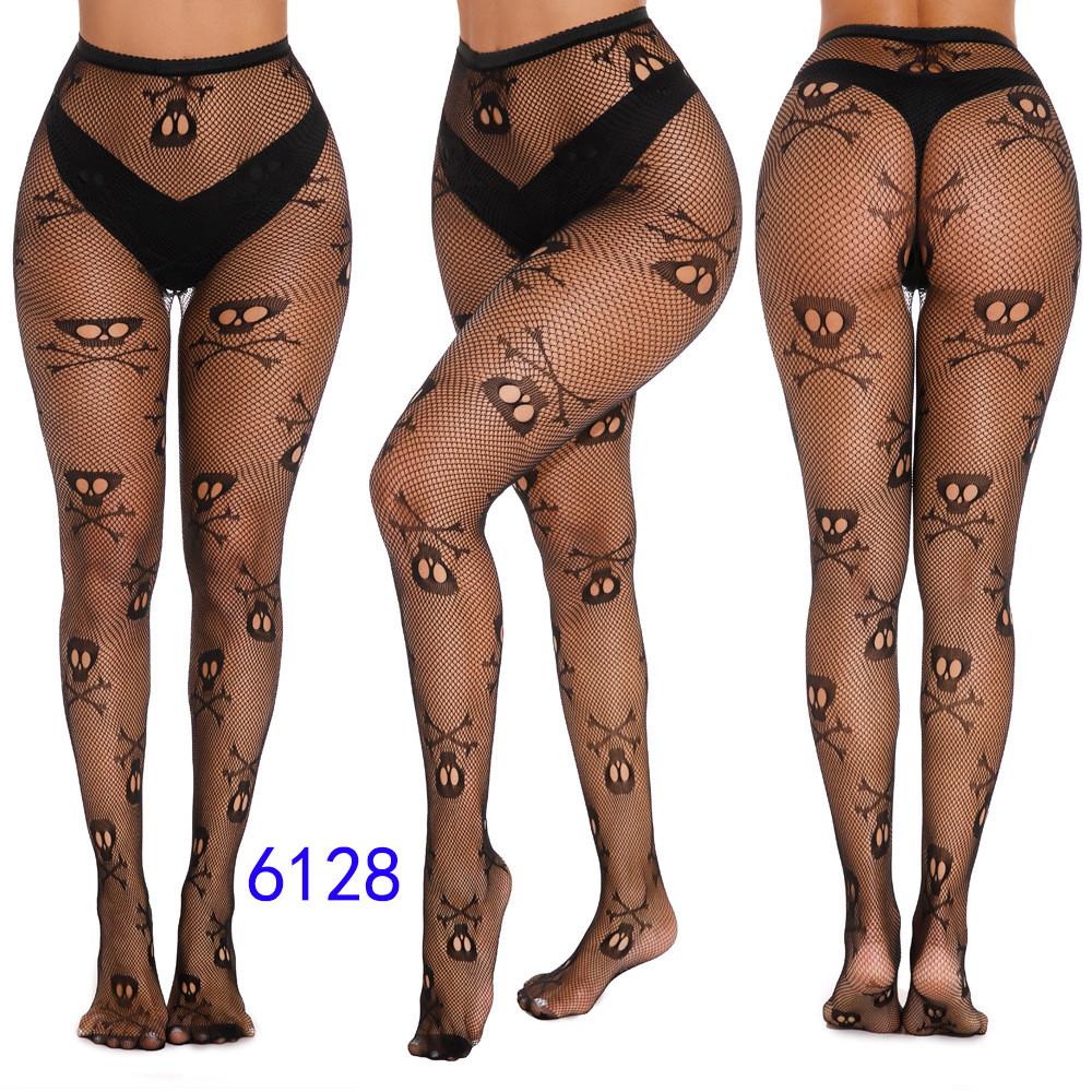 Halloween Mesh Stockings Set Featuring Adorable Skull Design For Young Adults**