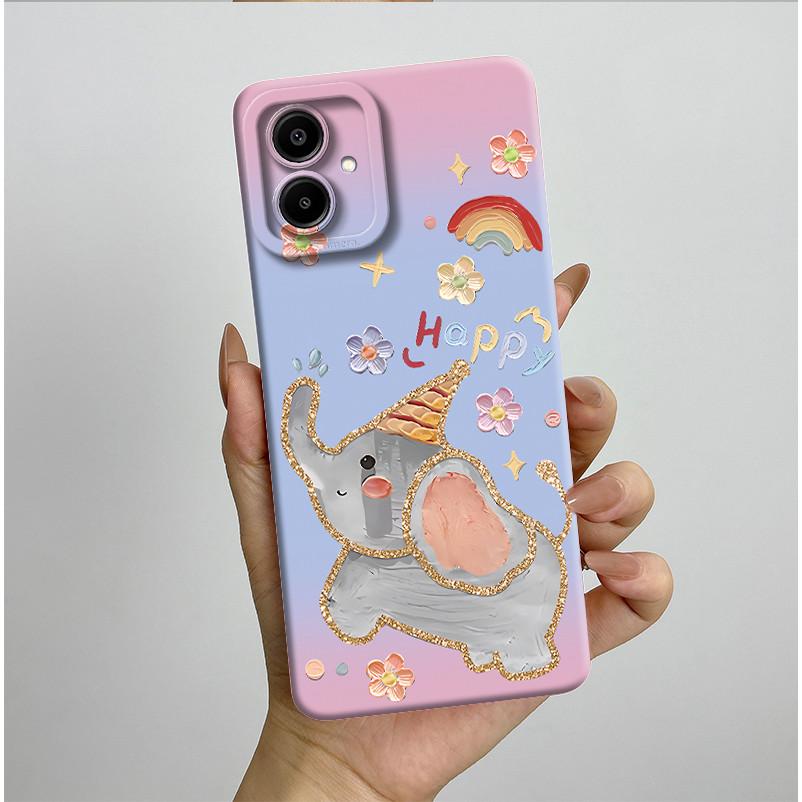 For Samsung Galaxy A07 4G Phone Case Fashion Aesthetic Style Soft Liquid Silicone Shockproof Back Mobile Cover Anti Slip Fundas