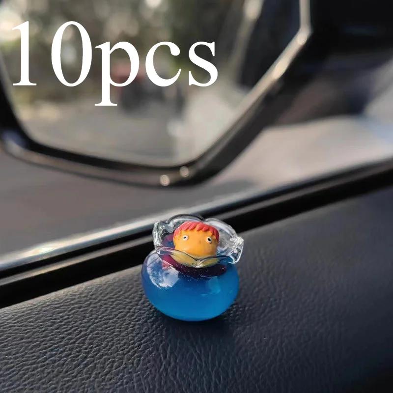 5/10pcs Luminous Mini Resin Garden Decoration Outdoor Patio Lawn Yard Fish Tank Potted Plants Car Ornaments Car Dashboard Toys