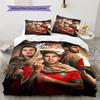 Morocco Football Team Print 3‑piece Bedding Set, Duvet Cover Set, Without Pillow Core or Comforter, Sport Fan Bedroom Decor