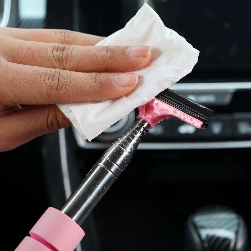 Telescopic Wiper Multi Functional Car Rearview Mirror Retractable Wipers Universal Car Center Console Screen Glass Cleaning Tool