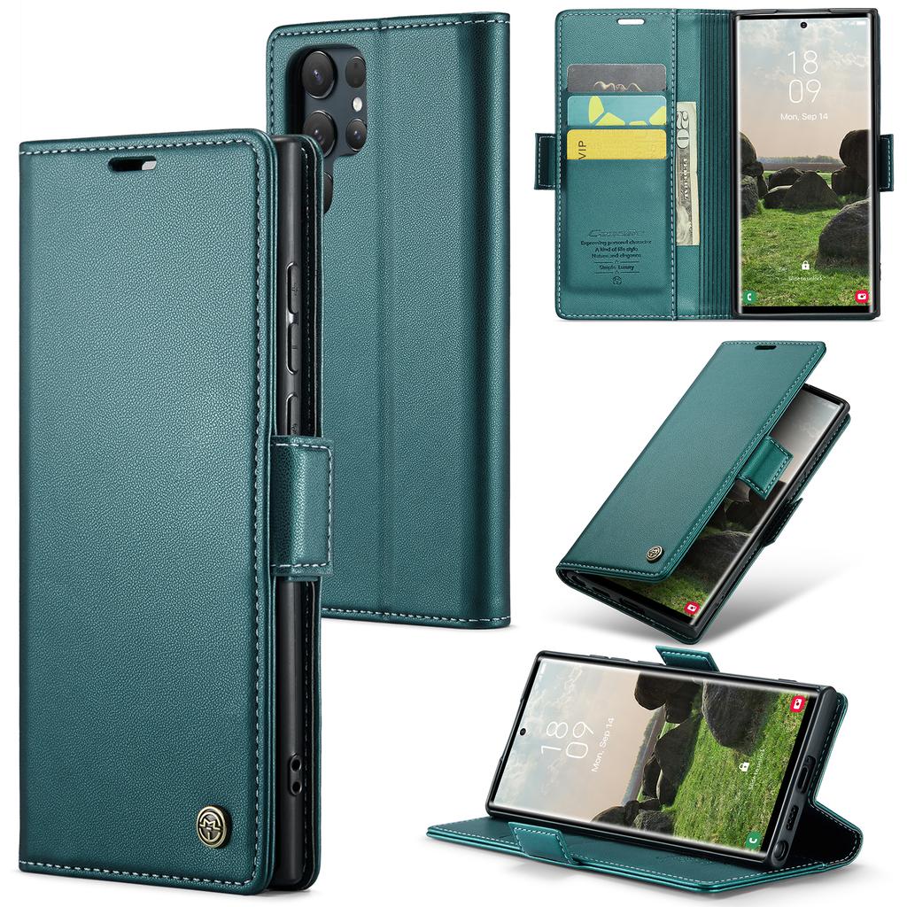 S24 Ultra Case for Samsung S25 Ultra S23 Case Samsung Galaxy S22 S21 Note10 20 Herder Luxury Business Leather Wallet Flip Cover