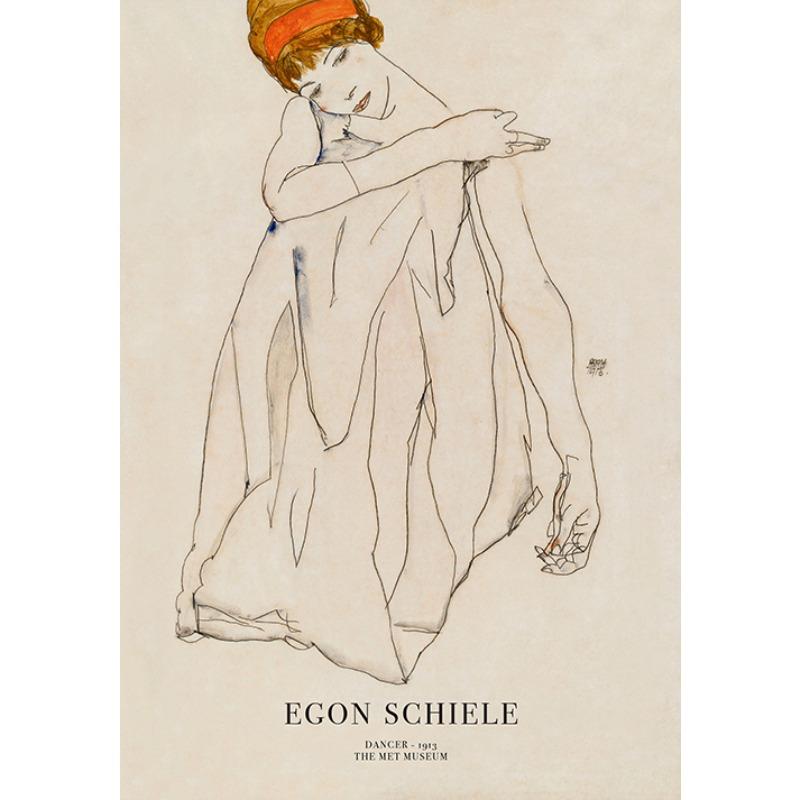 Klimt and Schiele Art Exhibition Print Gustav Klimt Vintage Garden Art Print Egon Schiele Women Famous Painting Decor Canvas Art