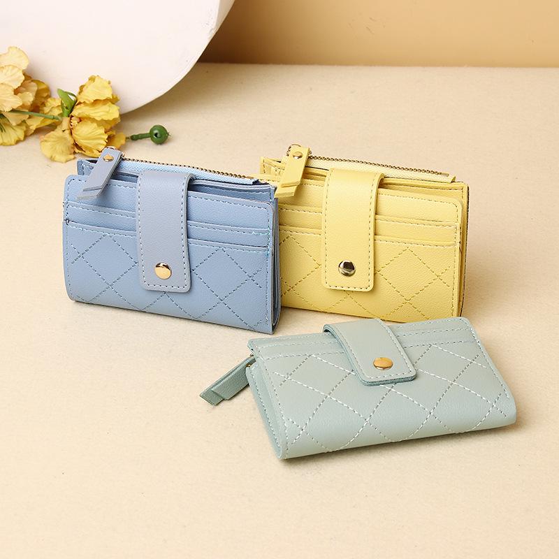 2025 Trendy Women's Short Wallet: Korean-Style Solid Color Card Holder & Coin Purse