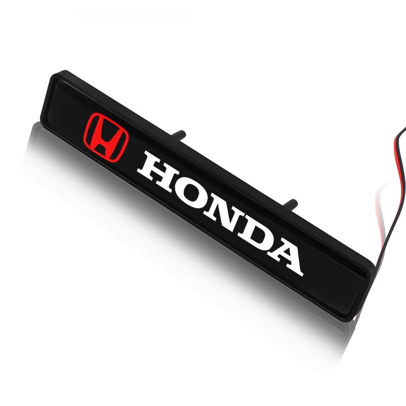 Car LED Front Hood Grille Emblem Badge Decorative Light For Honda Civic