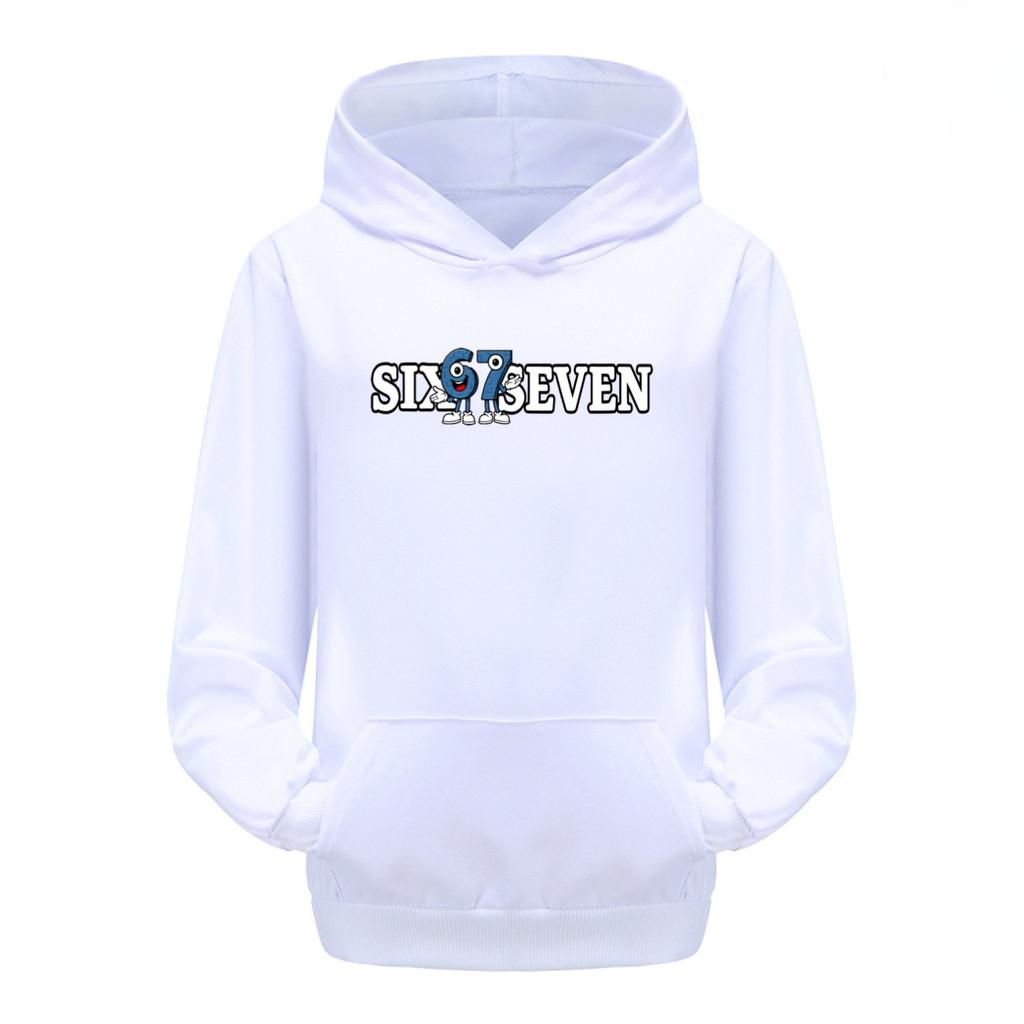 5388 Kids Boys Girls Steal a Brainrot 67 Printed Casual Long Sleeves Hoodies with Pocket