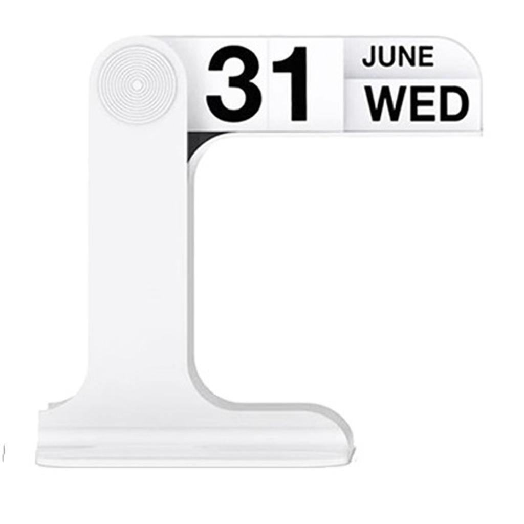ABS Living Room Calendar Small Ornament Impact Resistant . Creative Desktop Ornament Desk Calendar Milk white