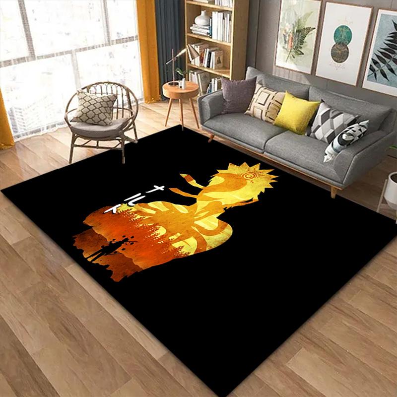 Naruto Populární Koberec pro Obývací Pokoj Ložnici Domácí Dekorace Pohovky, Dětská Protiskluzová Podlahová Rohožka