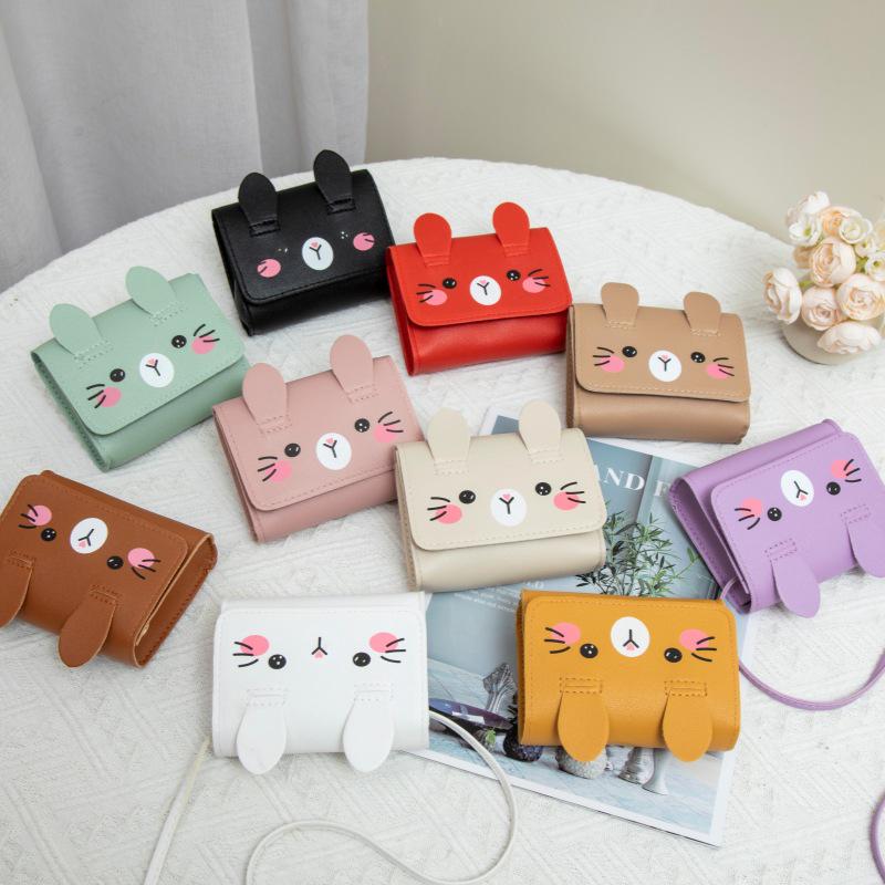 Mini Cartoon Rabbit Coin Purse Crossbody Bag for Children - 2025 Cute & Fashionable Design for Little Girls