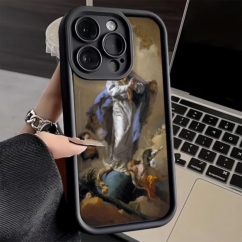 

Phone Case for iPhone 17 Air 16E 15 16 Pro Max Renaissance Aesthetics Art Painting Cover 14 Plus 13 12 Mini Soft Shell Silicone iPhone 13Pro