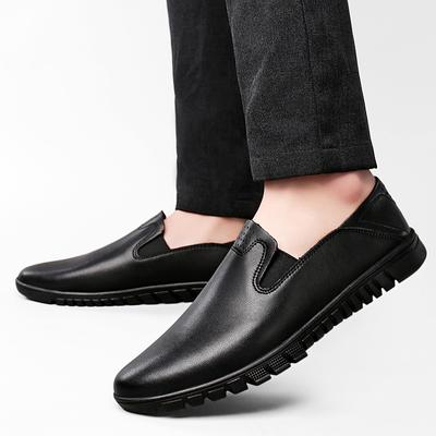 Fashion Leather Shoes for Men Slip On Fashion Casual Driving Flats Moccasins Man Party Loafers Outdoor Male Cow Leather Dress Shoes Men