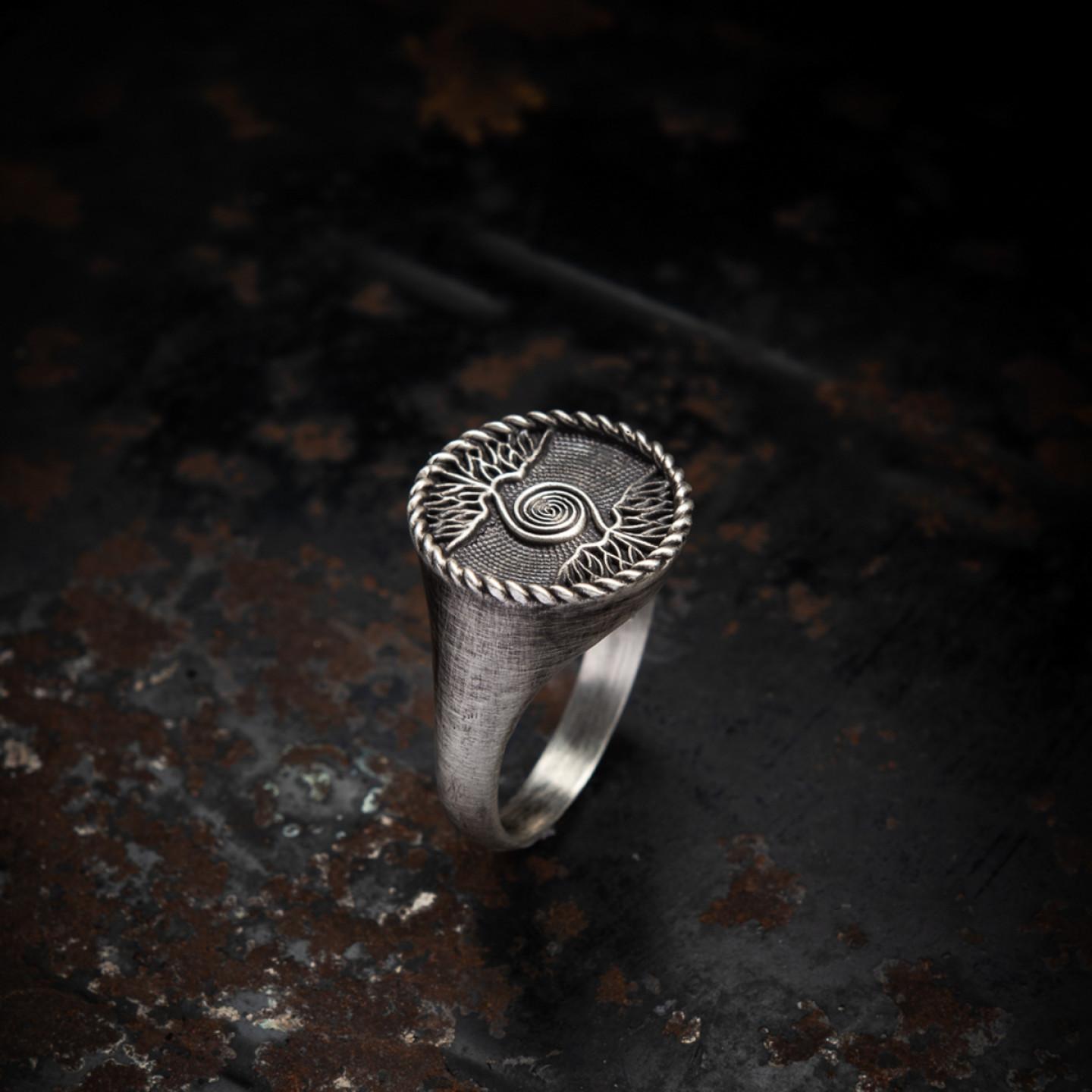 Men s Vintage Open Tree of Life Ring Handcrafted Minimalist Statement Jewelry adjustable opening