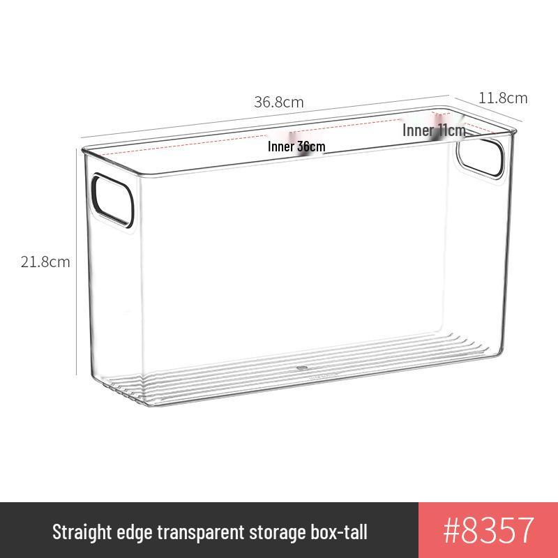Extra Long 40cm Transparent Narrow Storage Box, 15cm Wide, Waterproof Drawer Organizer