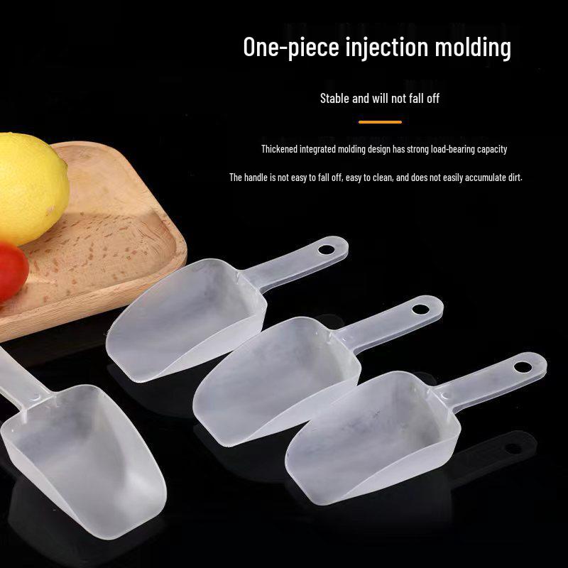 Premium Thickened Plastic Ice Scoop - Flat Bottom, Ideal for Ice, Flour, and Milk Tea Shops