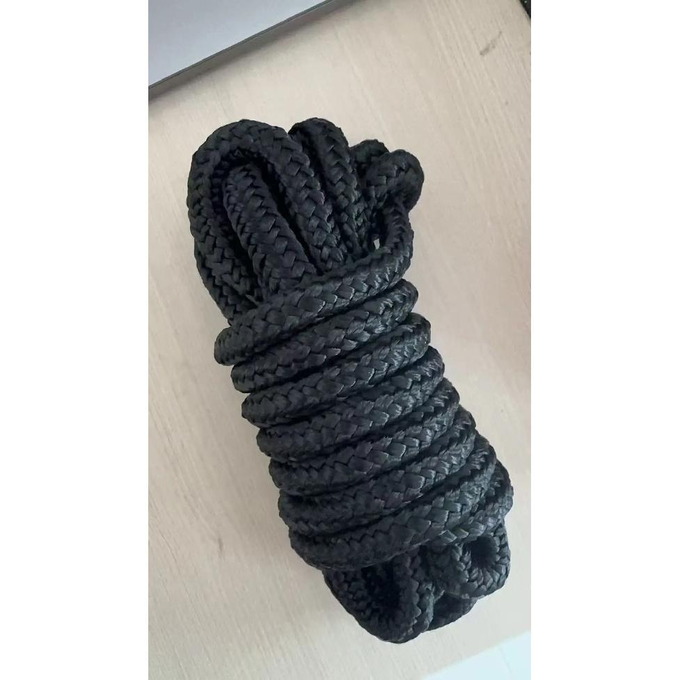 4.6m/15ft Black Boat Dock Lines Heavy Duty Dock Mooring Rope Boat Anchor Rope Marine Grade for Yacht Fishing Boat Nylon Line