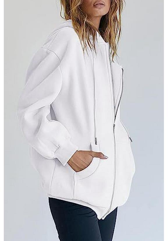 2024 Unisex Plus Velvet Hooded Sweatshirt Cardigan Zipper Windbreaker Casual Top
