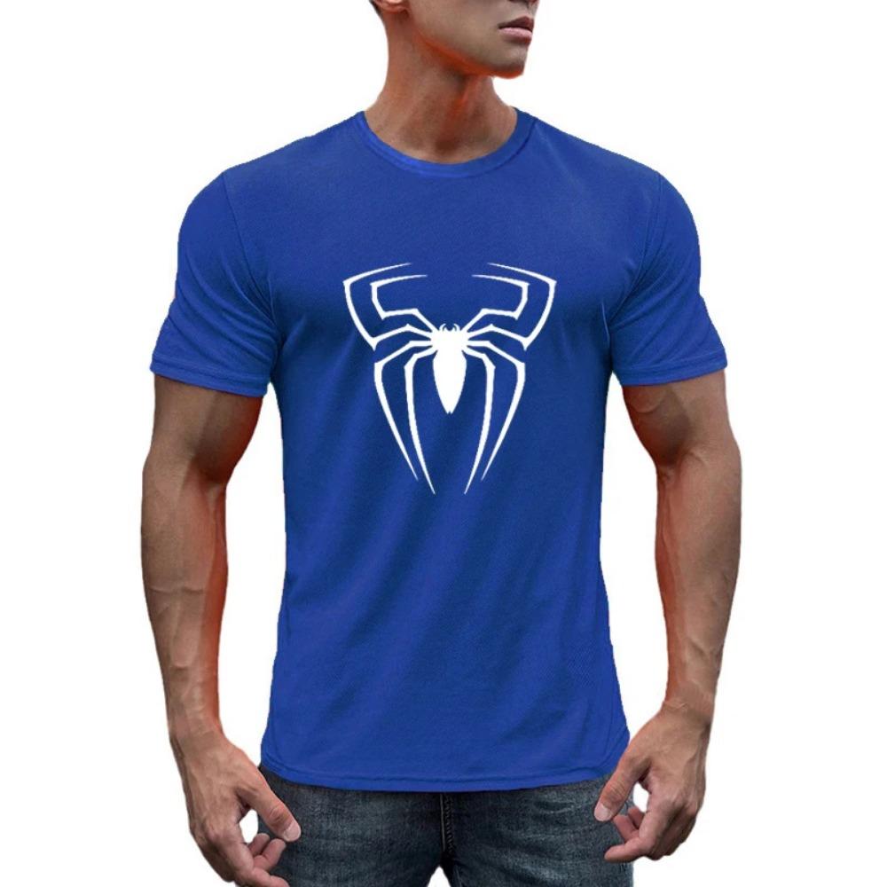 Sommer Herren Atmungsaktives Mesh Schnelltrocknend Locker Kurzarm T-Shirt Mode Bedruckt Lässig Joggen Fitnessstudio Bodybuilding Sporttop