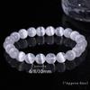 JD Bracciale in Pietra Selenite Bianca Naturale per Donna Uomo 100% Gesso Reale Pietra Rotonda 6 8 10mm Braccialetti Elastici Regalo Minerale Yoga