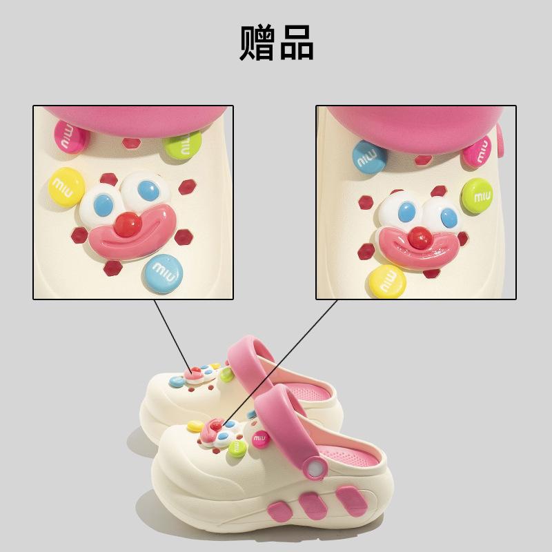 Summer Platform Hole Shoes New Beach Shoes Bathroom Slippers Outdoor Non-slip Wear-resistant Breathable Hole Shoes