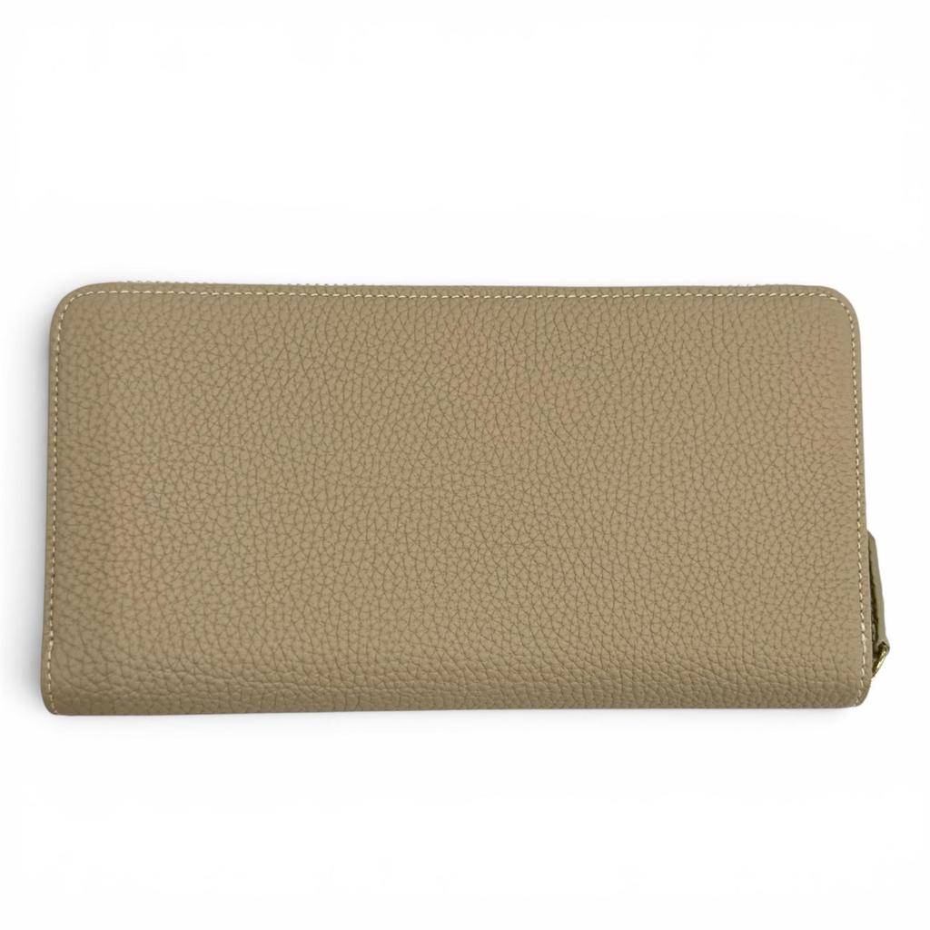 Pristine BONAVENTURA Purse Round Zip Shrink Leather Long Wallet Shrink Leather Used