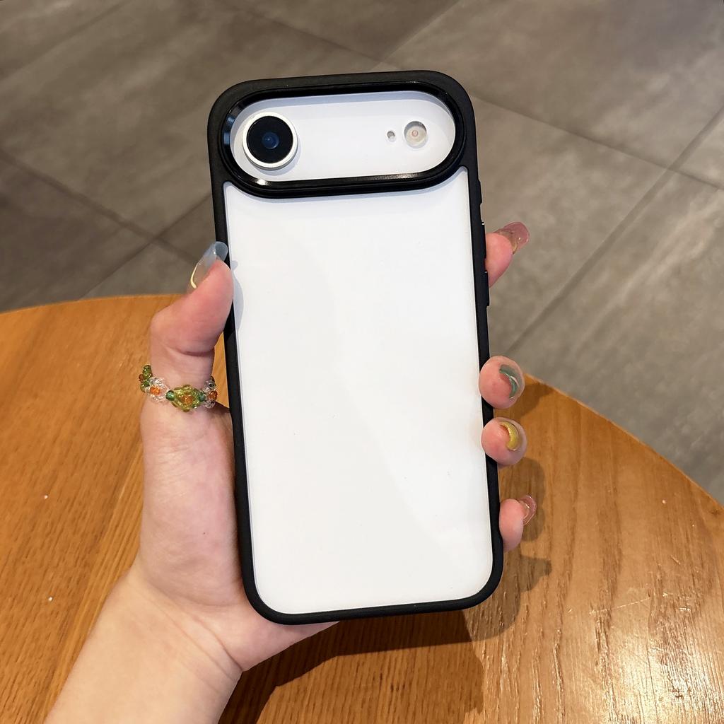 Transparent Silicone Frame Bumper Case For iPhone 17 Air 16 16E 15 14 13 12 Mini 11 Plus Pro Max Lens Ring Protective Hard Cover