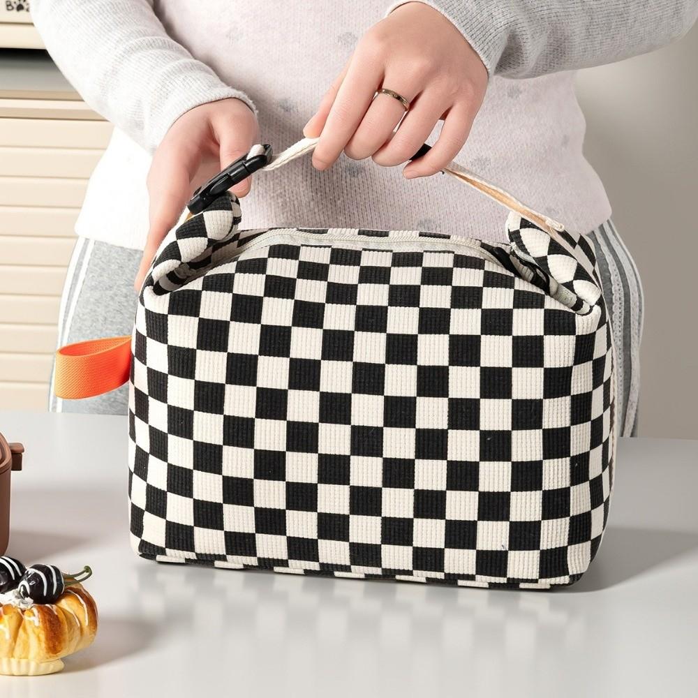 Waterproof Floral Corduroy Lunch Bag Floral Printed Picnic Bag Outdoor Camping