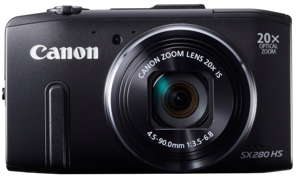 Canon PowerShot SX280 HS Digital Camera, Approx. 12.1 Megapixels, 20x Optical Zoom, Black, PSSX280HS