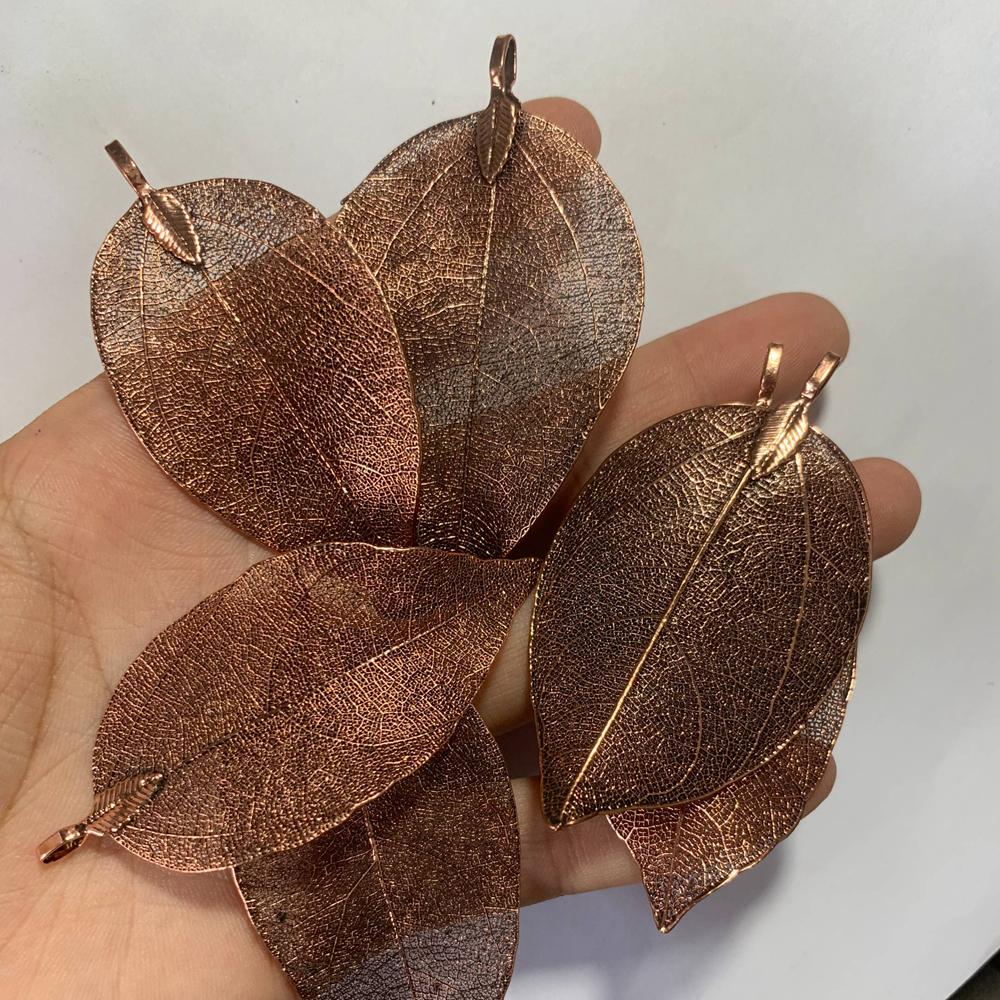 5pcs Fashion New Leaves Metal Pendants Unique Sweater Leaf Vein Pendant DIY Necklace Earring Accessory Fine Jewelry Handmade