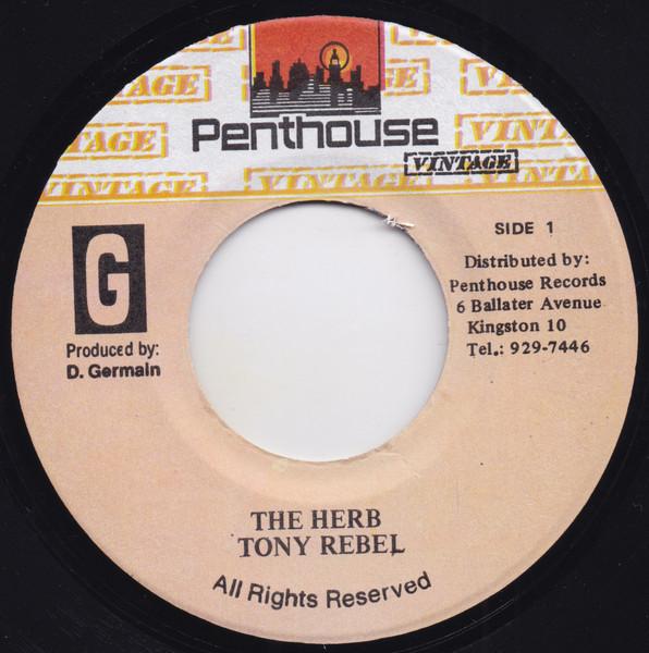 

7inch Record TONY REBEL The Herb NONE Penthouse Vinta Jamaica Reggae Ska Dub Used