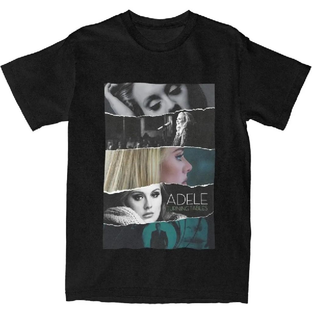Herren-T-Shirt mit Adele-Sängerin-Poster, trendige Sommer-T-Shirts, Y2K-Basic-Baumwoll-Tops, Geschenk