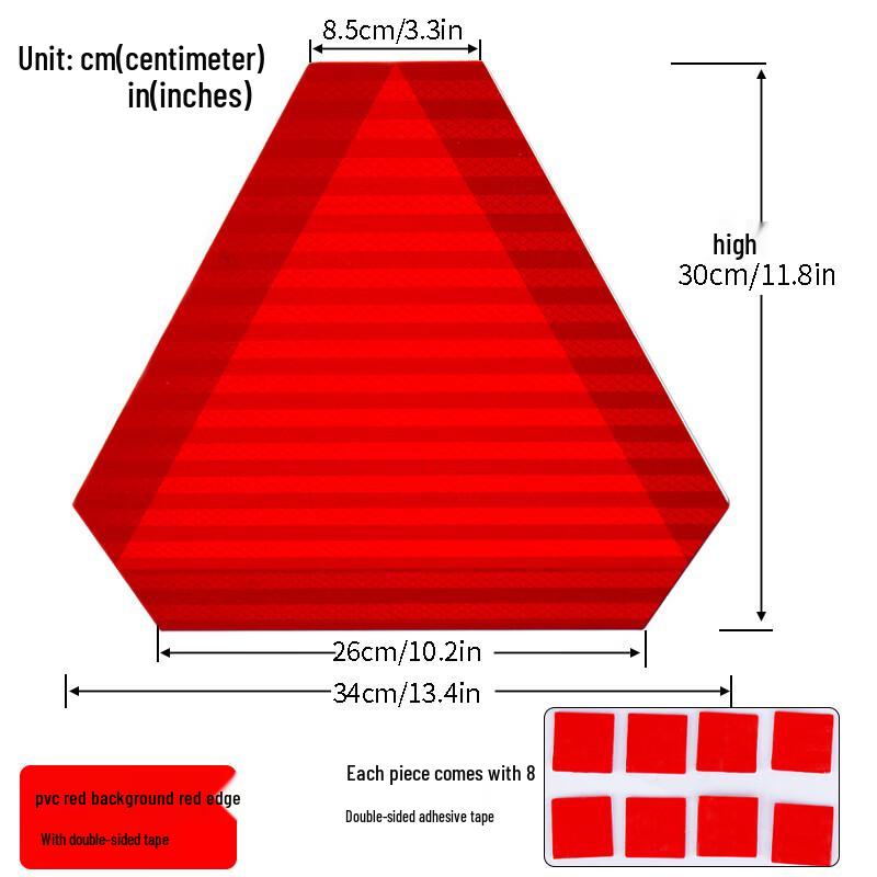 Brangdy Slow-Moving Vehicle Safety Sign Reflector 0.5mm