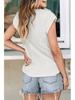 Damen Casual Locker Geschnittenes Rundhals Kurzarm Top