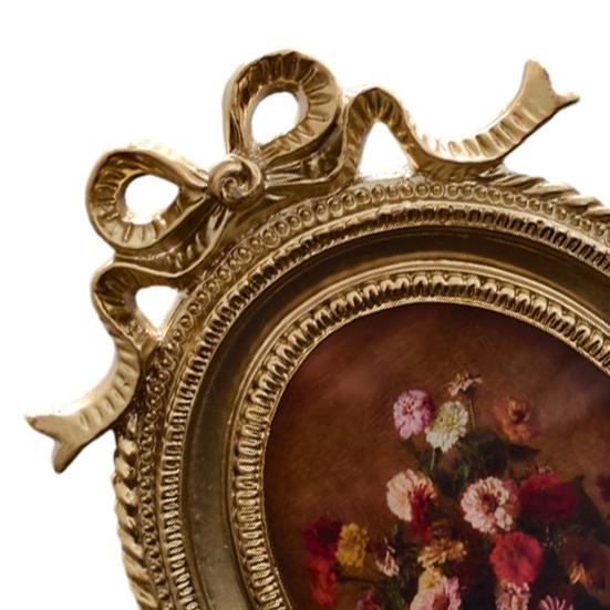 Retro Po Frame Gouden Coating Verweerd Fotolijst Hars Frame met Rococo Textuur