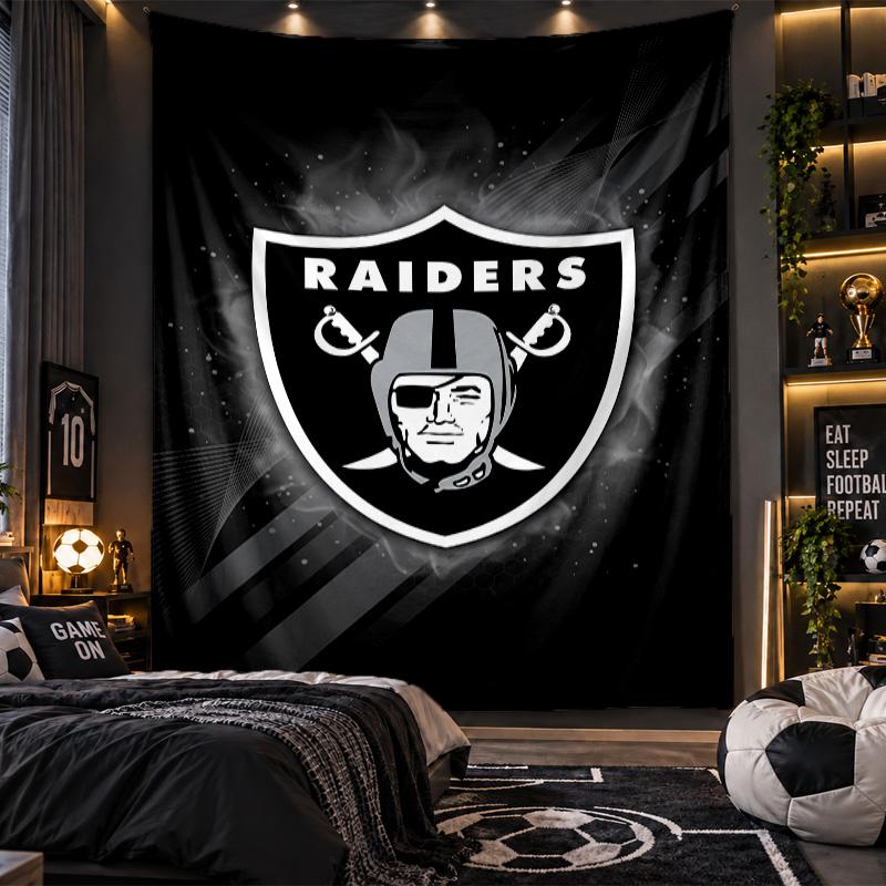 Wandbehang Tapisserie Las Vegas Raiders Drucktuch für Wohnzimmer Schlafzimmer Heimdekoration