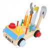 Wooden Kids Tool Set Pine Wood Hammer Wrench Early Education Educational Construction Toys Box Type