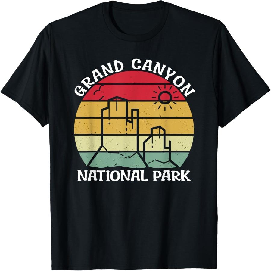 Vintage Grand Canyon National Park Arizona Hiking Camping T-Shirt XXXXXL чёрный