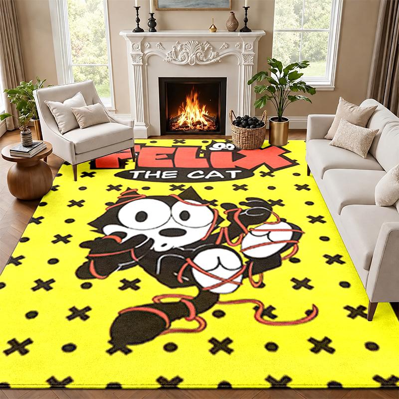Felix the Cat Carpet Door Mat for Living Room or Bedroom Protective Mat Under Chair Office Decoration Christmas Gift Birthday Present