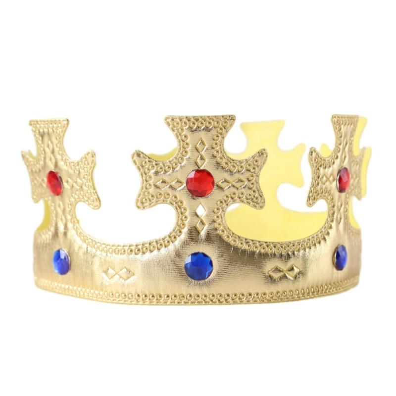 

Royal Crowns Prince Crown Costume Accessories for Royal Themed Parties,Halloween,Cosplay,Roleplay Birthday Celebrations