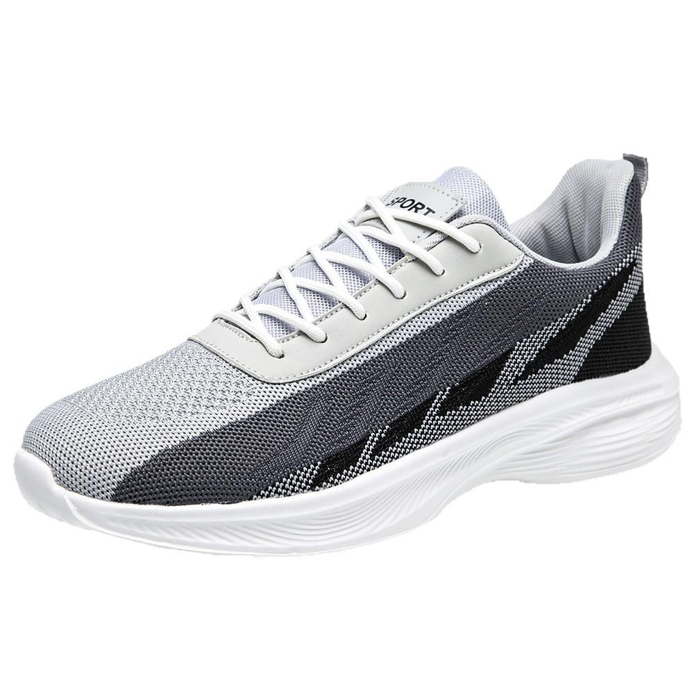 Autumn Men's Shoes Sports Shoes Men's Mesh Shoes Breathable Cold Sticky Shoes Breathable Large Size Fly-woven Men's Sports Shoes